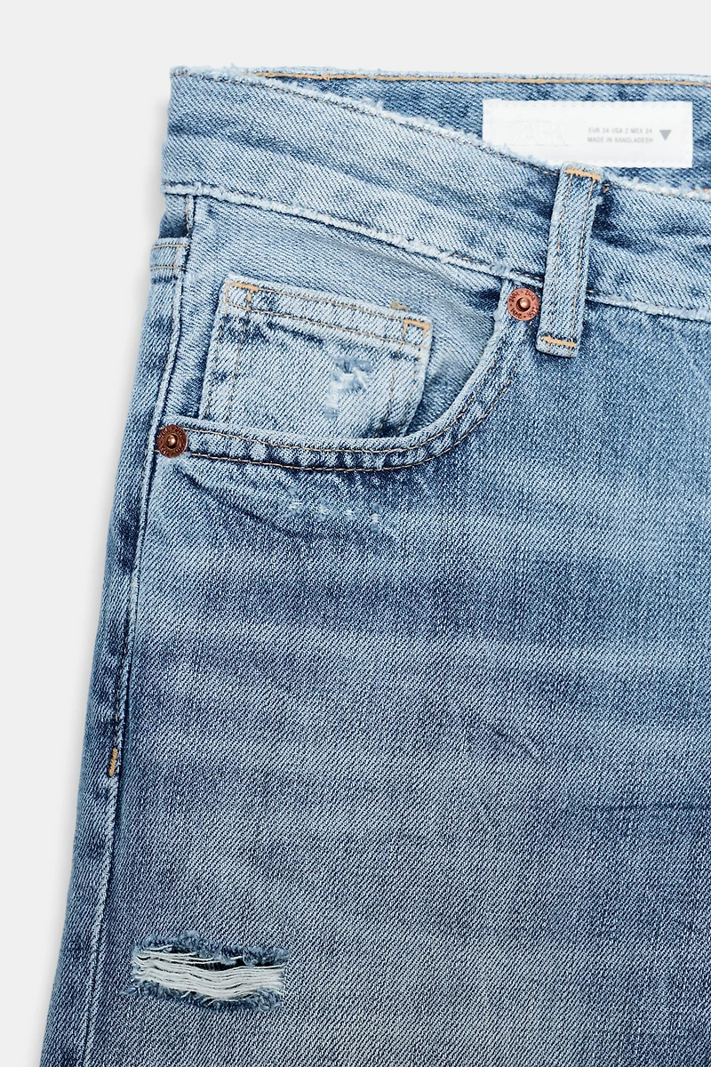 TRF LOW RISE WIDE LEG JEANS