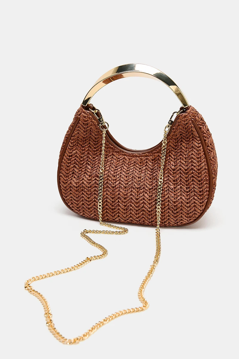 BAG WITH METALLIC HANDLE DETAIL