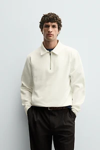 SWEAT POLO INTERLOCK ZIPPÉ