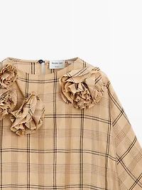 Blouse à carreaux avec fleurs - STUDIO