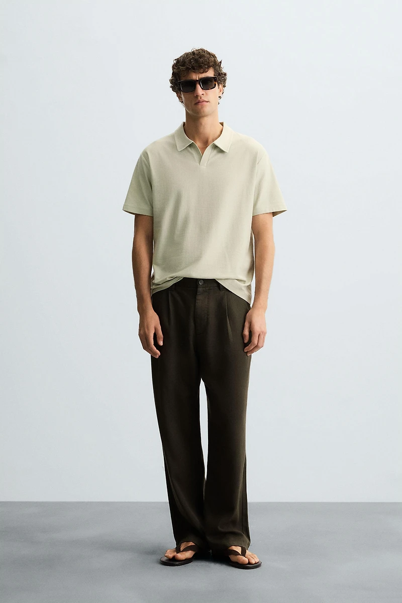 TEXTURED POLO SHIRT