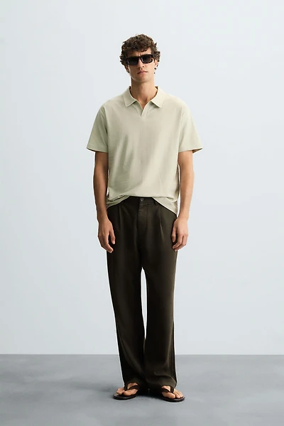 TEXTURED POLO SHIRT
