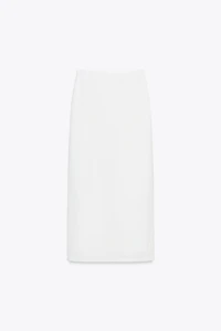 CUT-OUT KNIT MIDI SKIRT