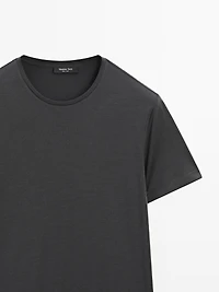 Short sleeve wool blend T-shirt