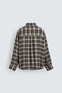 RELAXED FIT PLAID SHIRT