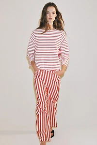 ZW COLLECTION STRIPED TAPERED JEANS