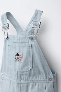 MICKEY MOUSE © DISNEY STRIPED CANVAS SHORT OVERALLS