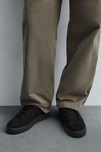 MONOCHROME LEATHER SNEAKERS