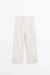 Pantalon à plis et fermeture croisée - STUDIO