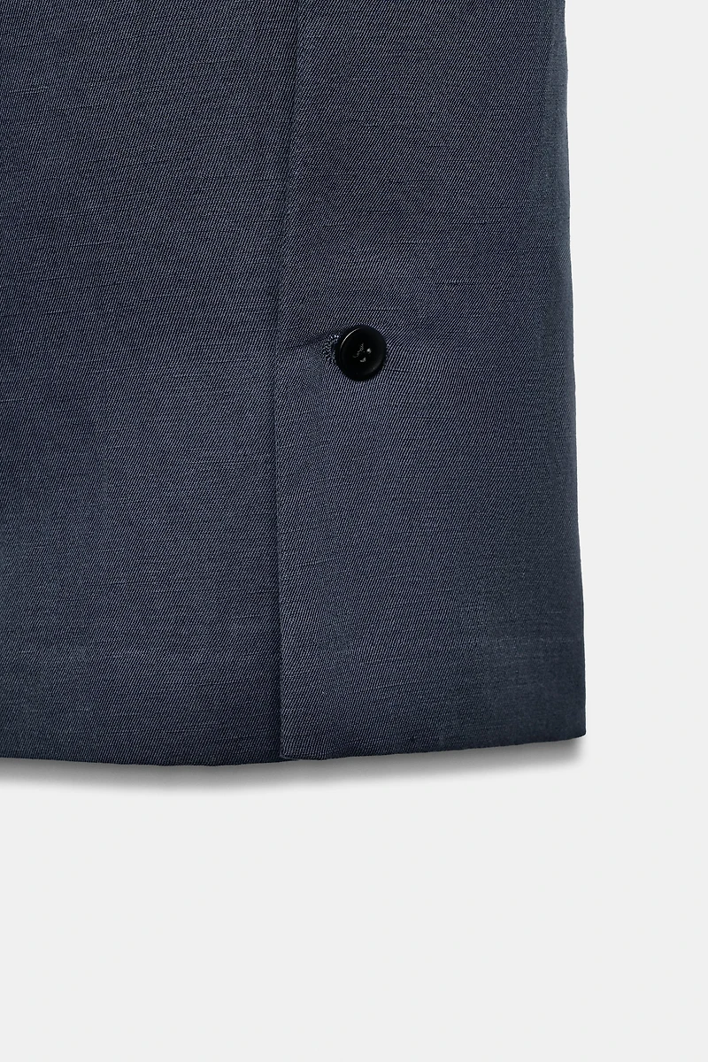ZW COLLECTION LINEN-BLEND BARREL TROUSERS