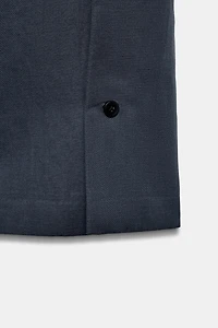 ZW COLLECTION LINEN-BLEND BARREL TROUSERS