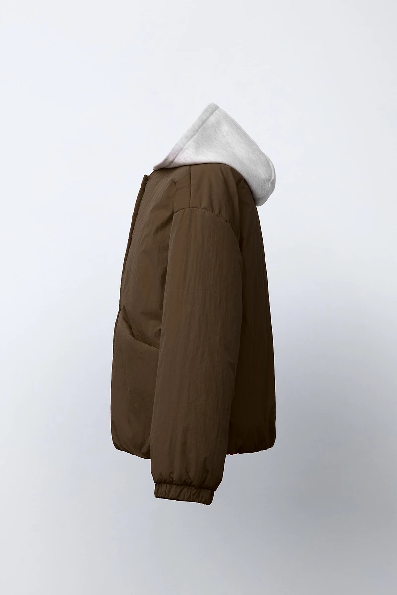HOODED QUILTED JACKET