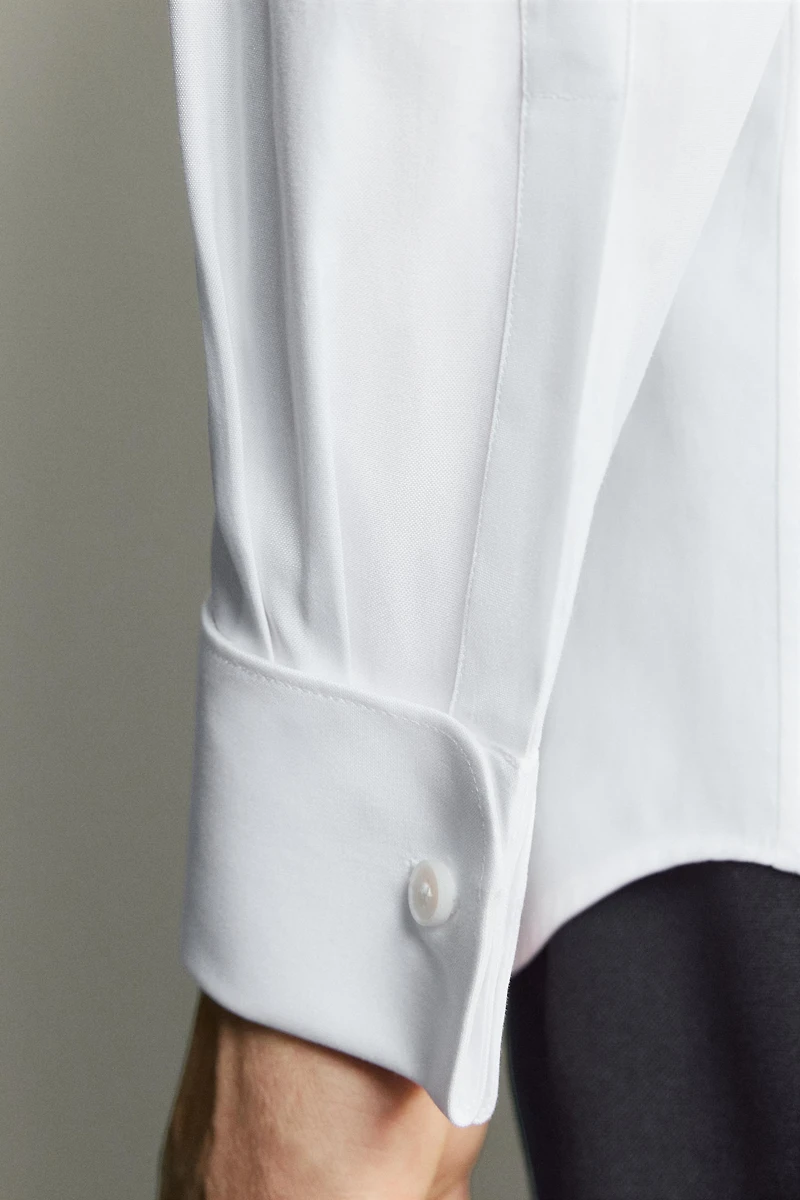 SLIM FIT DOUBLE CUFF SHIRT