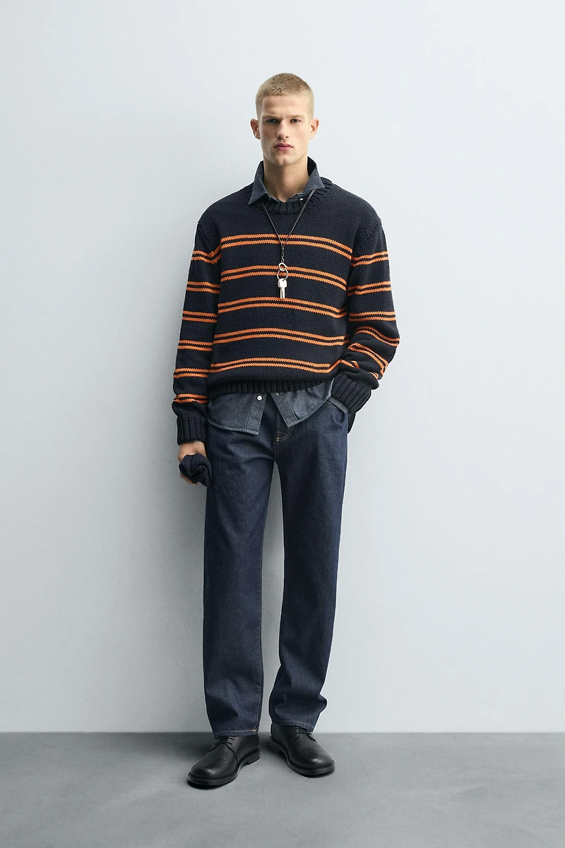 JACQUARD STRIPE SWEATER