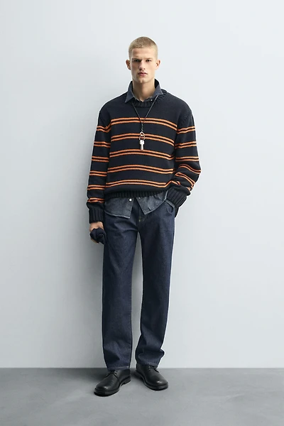 JACQUARD STRIPE SWEATER