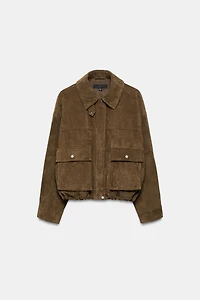 100% LEATHER BOMBER JACKET