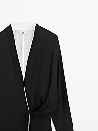 Robe fluide croisée à nouer - STUDIO