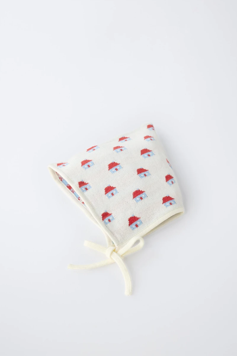HOUSE JACQUARD KNIT BONNET