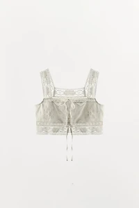 EMBROIDERED LACE TOP