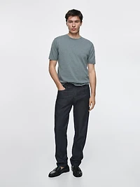 Lightweight tapered fit jeans