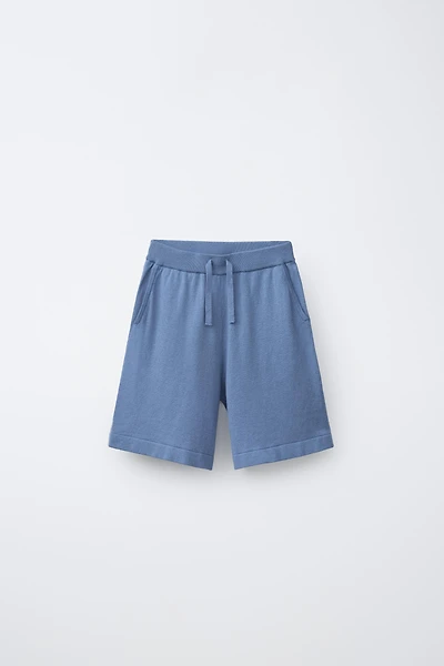 COTTON LINEN BLEND SHORTS