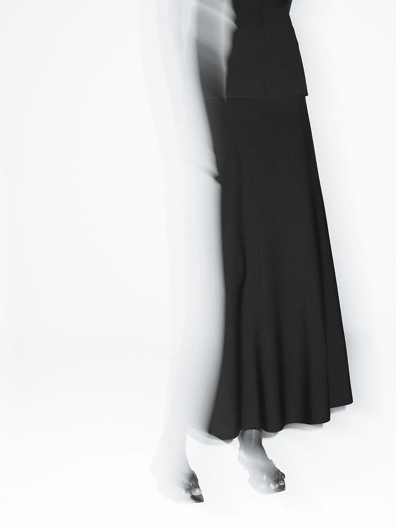 Long knit skirt