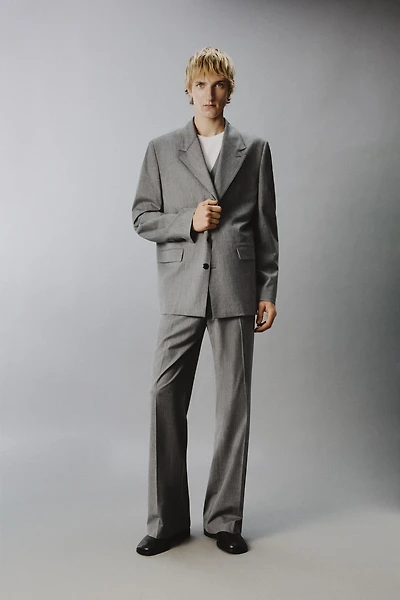 STRIPED FLARE SUIT PANTS