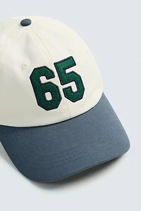 CONTRAST EMBROIDERED CAP