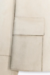 FAUX SUEDE CROPPED JACKET