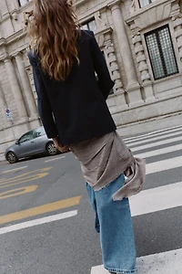 OVERSIZED DOUBLE BREASTED PINSTRIPE BLAZER
