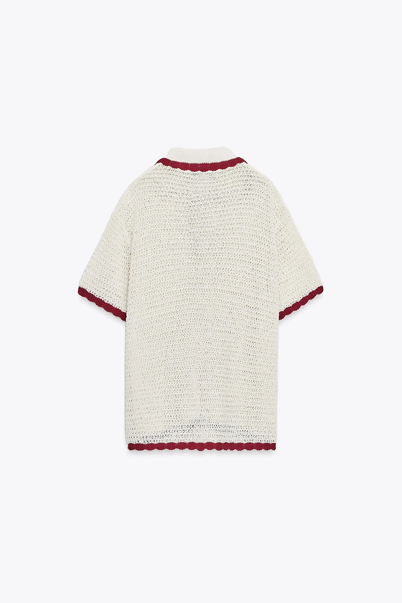 KNITTED POLO JACKET