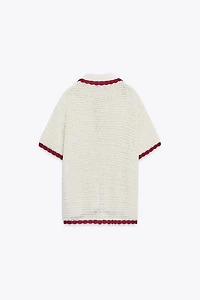 KNITTED POLO JACKET