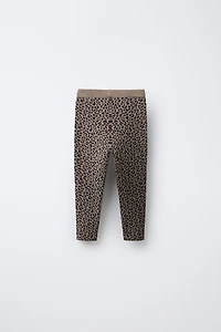 LEGGING EN MAILLE ANIMAL PRINT