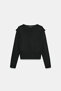 SHOULDER PAD KNIT TOP