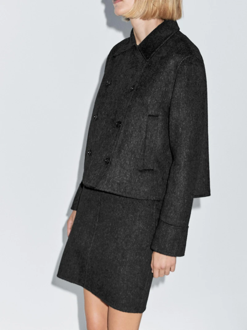 Short faux fur coat