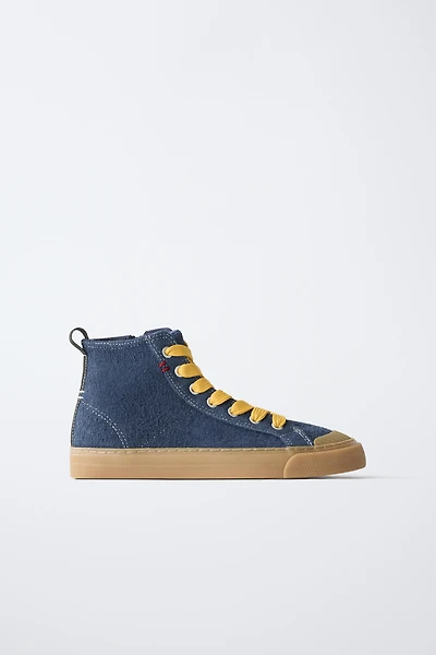 LEATHER HIGH-TOP SNEAKERS