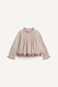 EMBROIDERED GINGHAM BLOUSE LIMITED EDITION
