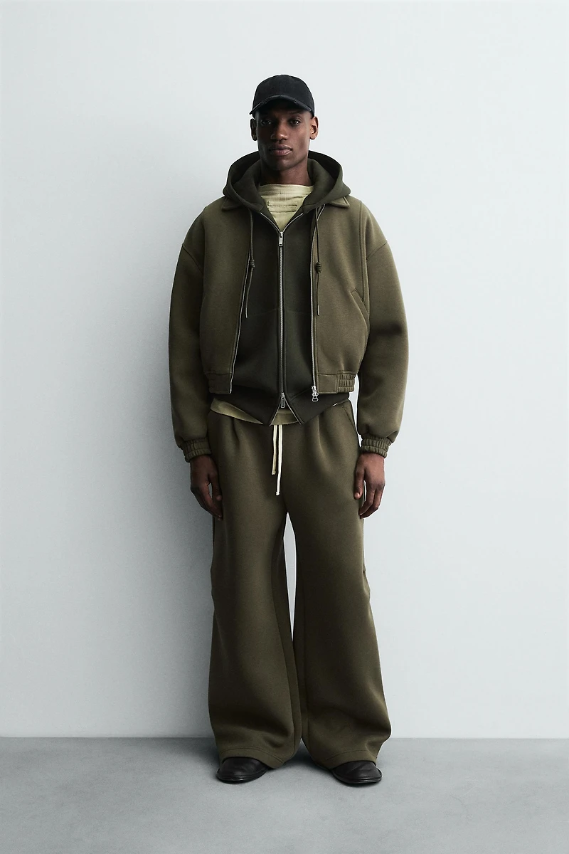 NEOPRENE EFFECT BOXY FIT JACKET