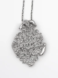 Collier mini pendentif pièce dentelle