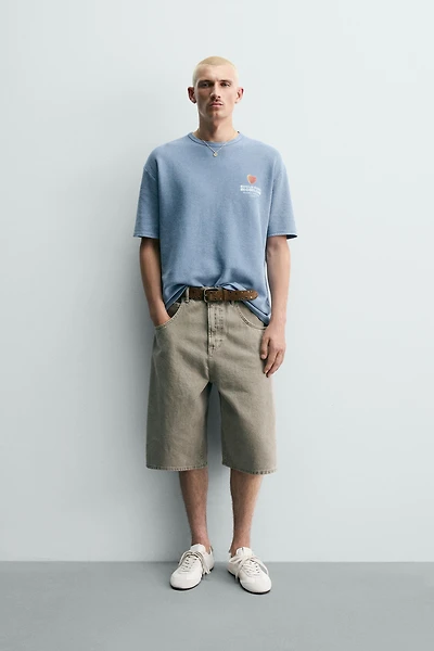 WASHED KNIT GUMMY PRINT T-SHIRT