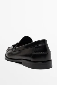 Leather tassel loafer