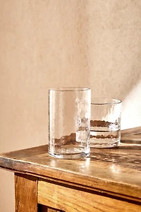 HAMMERED GLASS SOFT DRINK TUMBLER