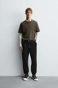 TAPERED FIT CORDUROY PANTS