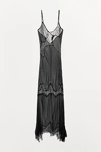 DOTTED LACE PRINT DRESS