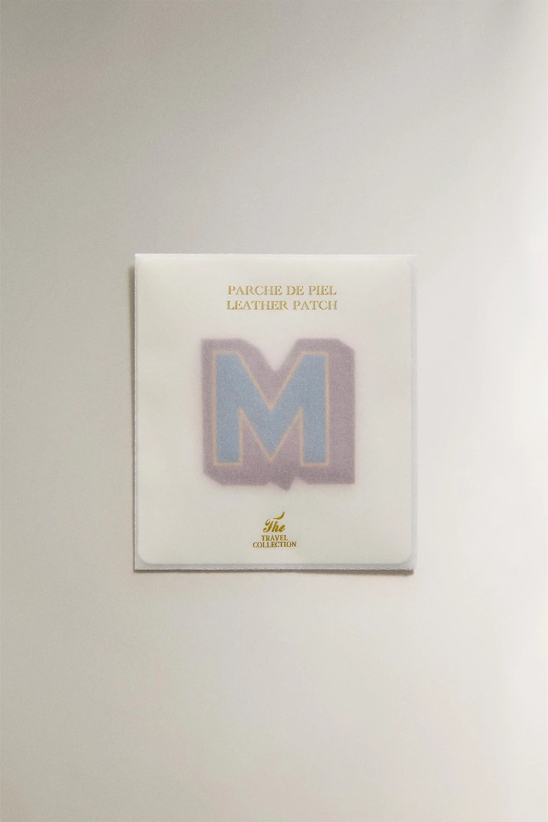 LEATHER LETTER M PATCH
