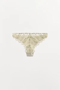 FLORAL EMBROIDERED LACE PANTIES