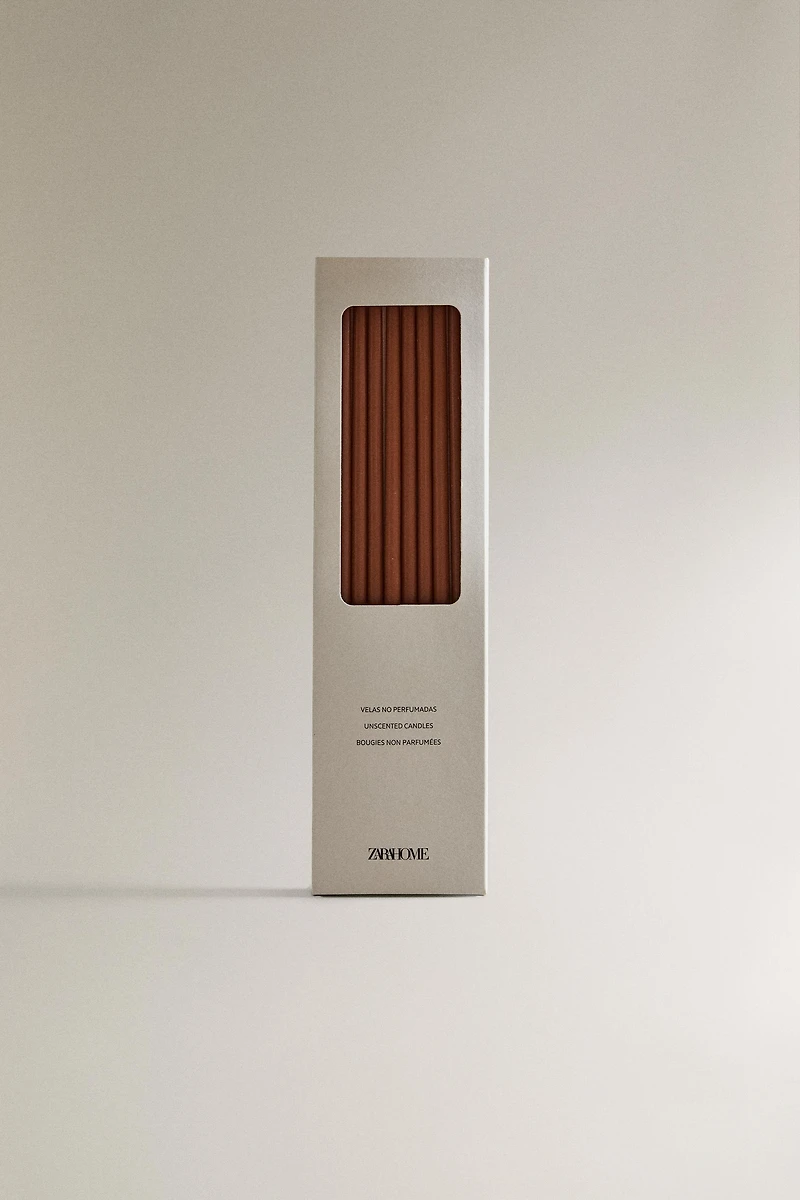 PACK OF TOFFEE DECORATIVE CANDLES (PACK OF 10)