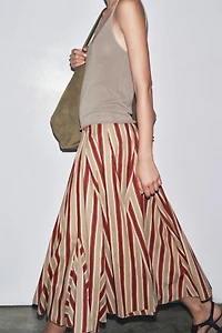 ZW COLLECTION STRIPED MIDI SKIRT