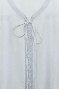 EMBROIDERED GAUZE SHIRT