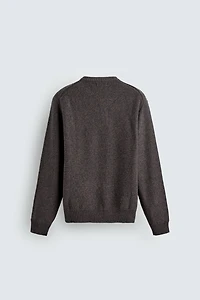 BUTTON-NECK SWEATER